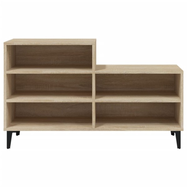 Mueble zapatero madera contrachapada roble Sonoma 102x36x60 cm