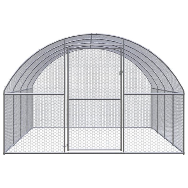 Gallinero de exterior de acero galvanizado 3x4x2 m