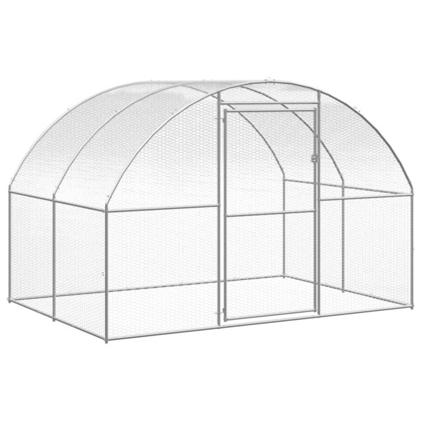 Gallinero de exterior de acero galvanizado 3x4x2 m