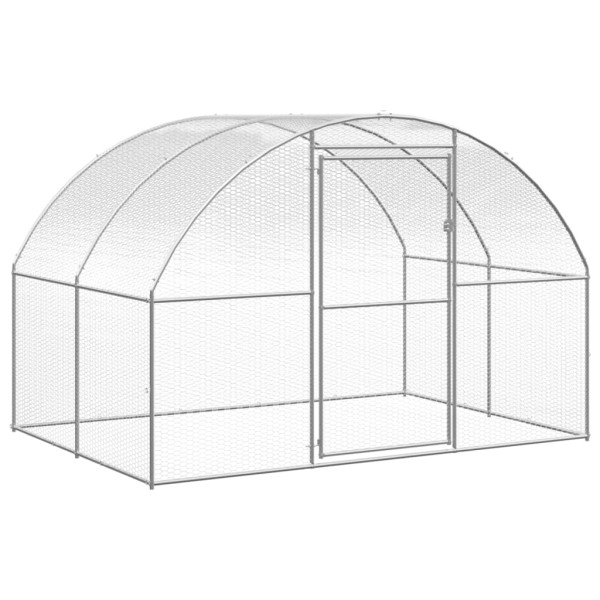 Gallinero de exterior de acero galvanizado 3x20x2 m