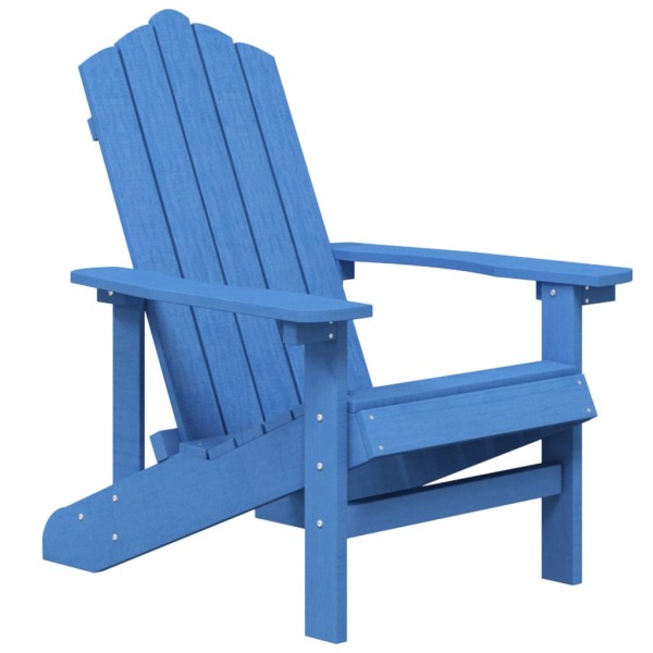 Silla de jardín Adirondack con mesa HDPE azul aguamarina