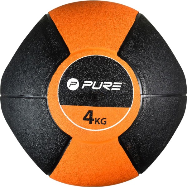 Pure2Improve Balón medicinal con asas 4 kg naranja