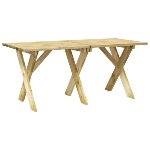 Juego de comedor de jardín 3 piezas madera de pino impregnada