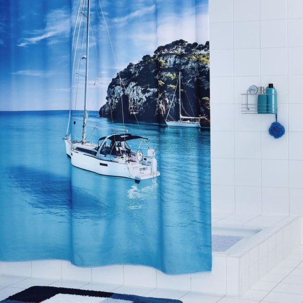 RIDDER Cortina de ducha Sailboat 180x200 cm