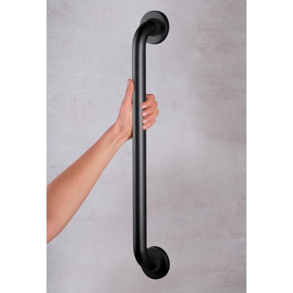 RIDDER B arra de agarrede baño aluminio negro 60 cm