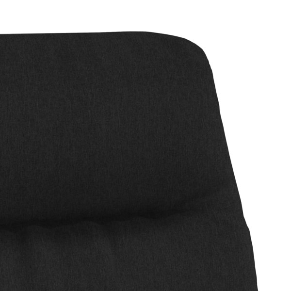 Sillón de relax con reposapiés de tela negro