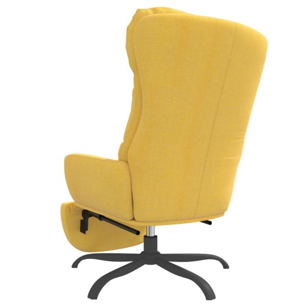 Sillón de relax con reposapiés tela amarillo mostaza