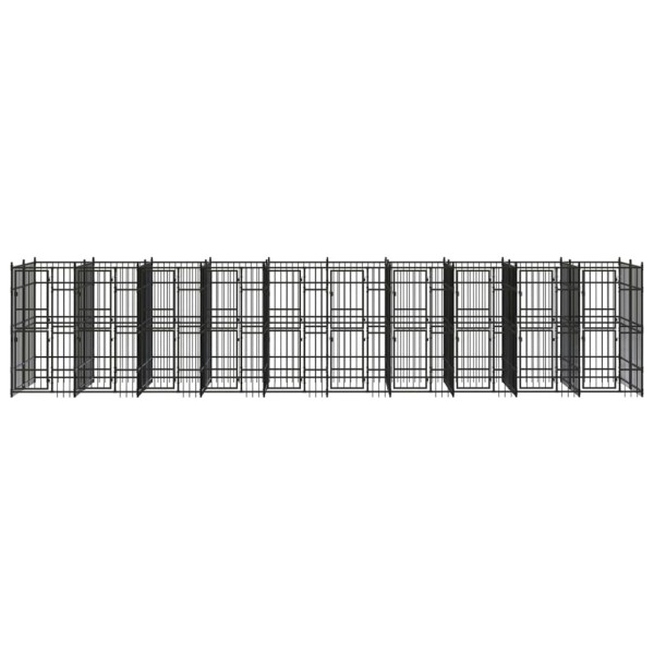 Perrera de exterior de acero 18,43 m²