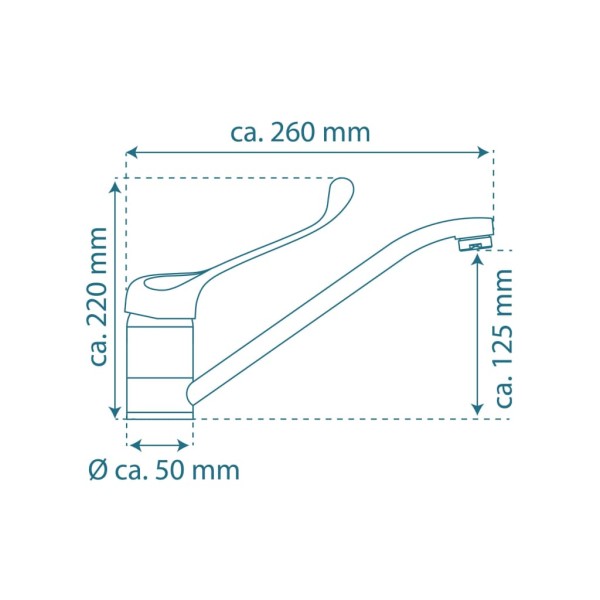 SCHÜTTE Grifo mezclador de lavabo VITAL cromado