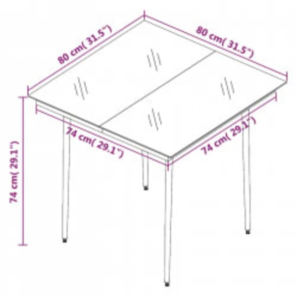 Juego de comedor para jardín 5 piezas con cojines gris y negro