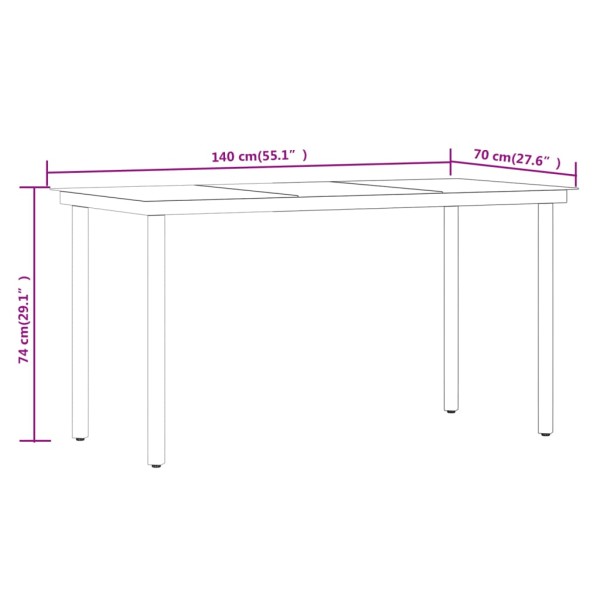 Juego de comedor de jardín 5 piezas con cojines beige