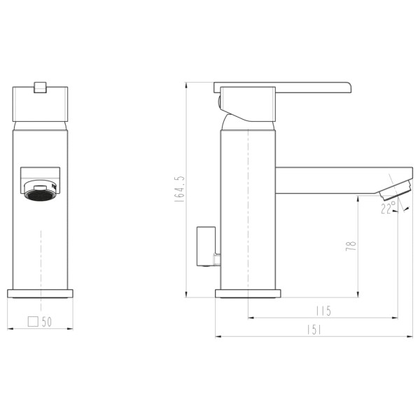 SCHÜTTE Grifo mezclador de lavabo FROG cromado