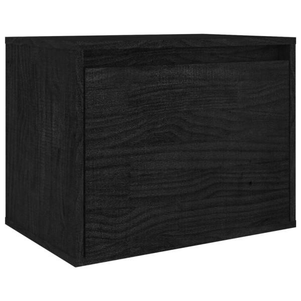 Muebles para TV 4 piezas madera maciza de pino negro