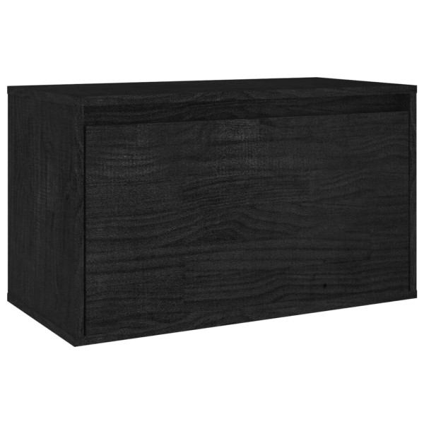 Muebles para TV 4 piezas madera maciza de pino negro