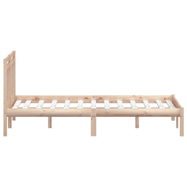 Estructura de cama madera maciza de pino 140x190 cm