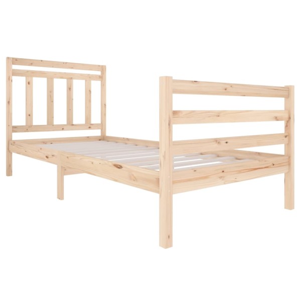 Estructura de cama madera maciza 90x200 cm