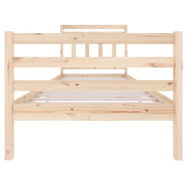 Estructura de cama madera maciza 90x200 cm