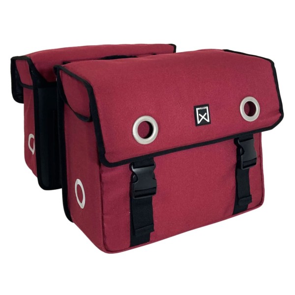 Willex Alforjas para bicicleta lona rojo 30 L