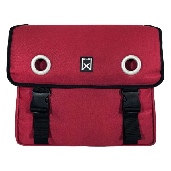 Willex Alforjas para bicicleta lona rojo 30 L