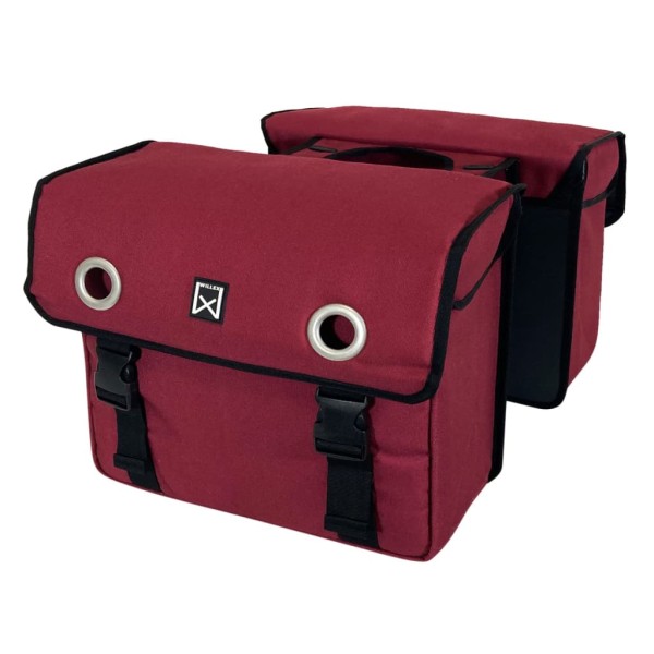 Willex Alforjas para bicicleta lona rojo 30 L