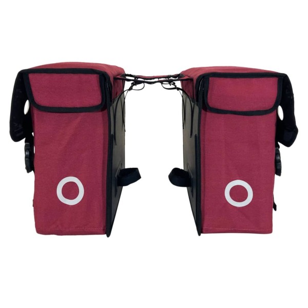 Willex Alforjas para bicicleta lona rojo 30 L