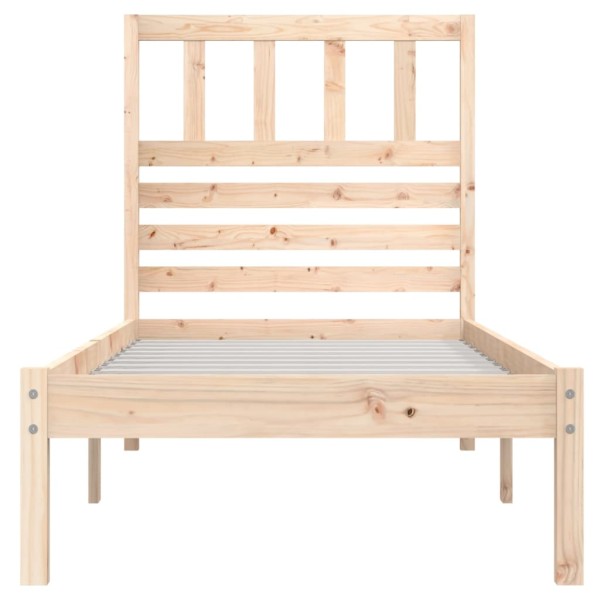 Estructura de cama madera maciza de pino 75x190 cm