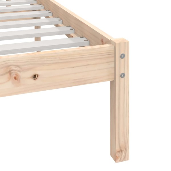 Estructura de cama madera maciza de pino 75x190 cm