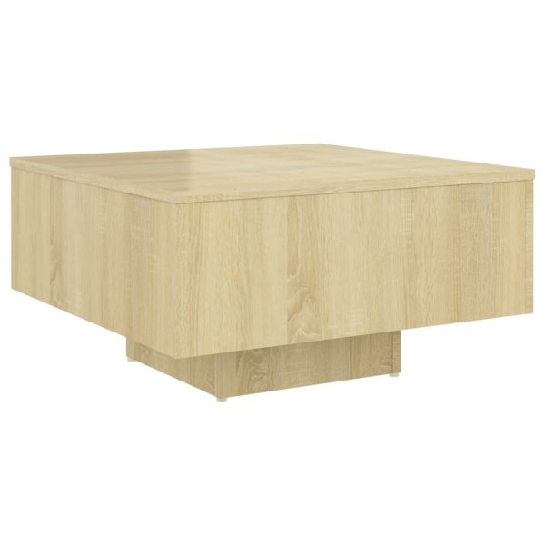 Mesa de centro madera contrachapada roble Sonoma 60x60x31,5 cm