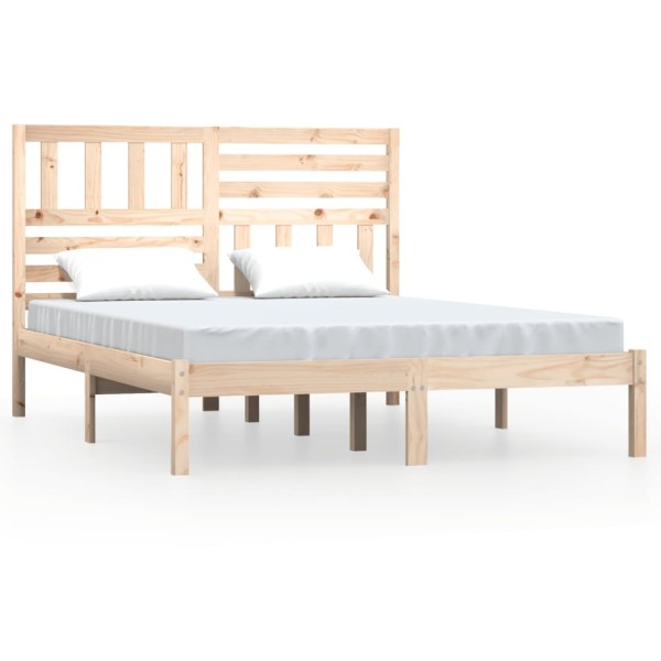 Estructura de cama madera maciza de pino 150x200 cm