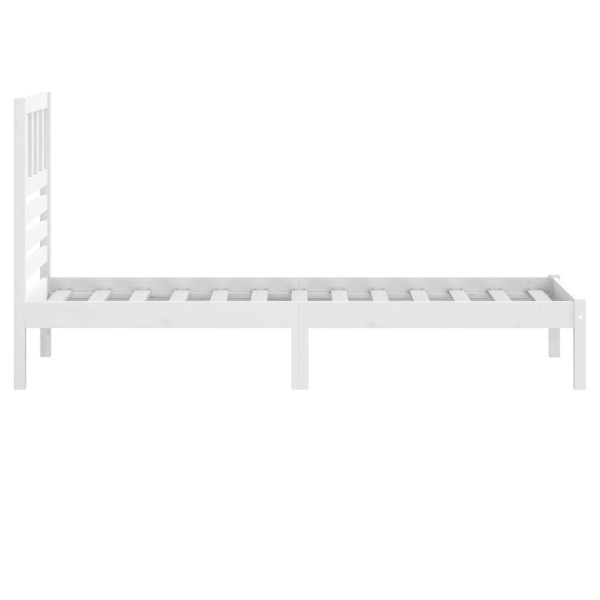 Estructura de cama madera maciza de pino blanca 90x200 cm