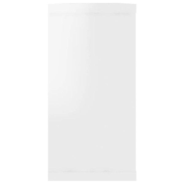 Estante cubo pared 4uds contrachapado blanco brillo 100x15x30cm