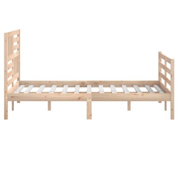 Estructura de cama de madera maciza 135x190 cm