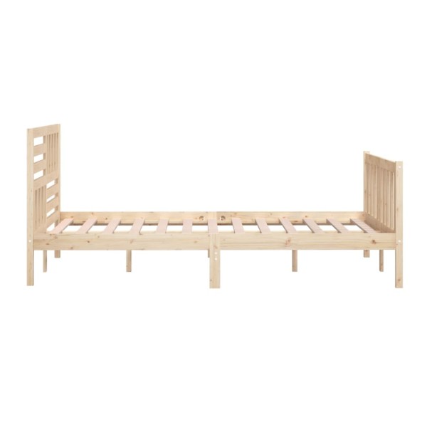 Estructura de cama de madera maciza 140x200 cm