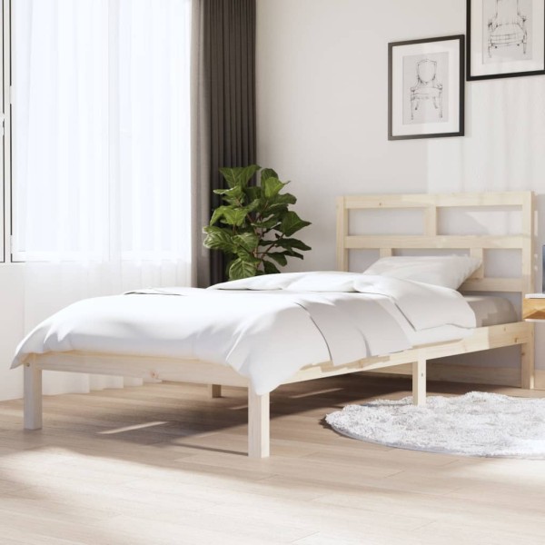 Estructura de cama madera maciza de pino 100x200 cm