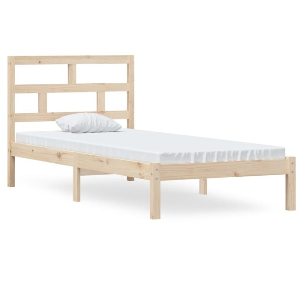 Estructura de cama madera maciza de pino 90x200 cm