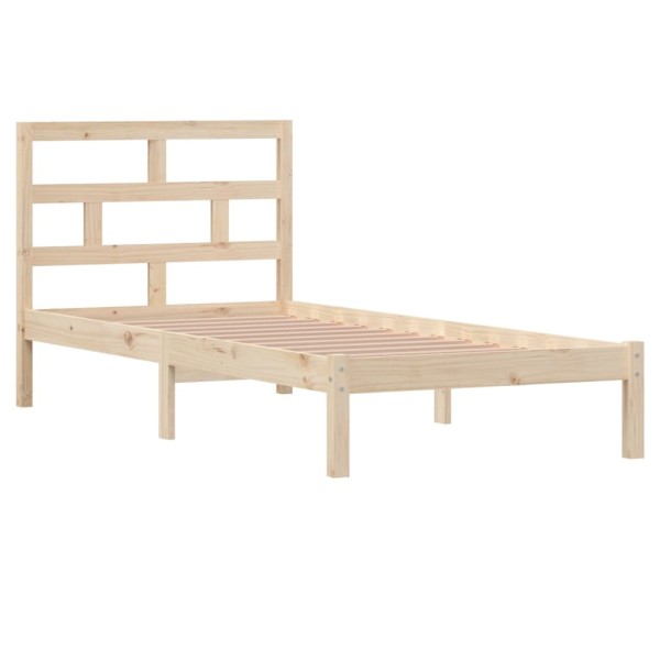 Estructura de cama madera maciza de pino 90x200 cm