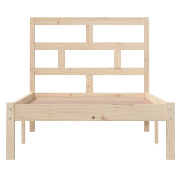 Estructura de cama madera maciza de pino 90x200 cm