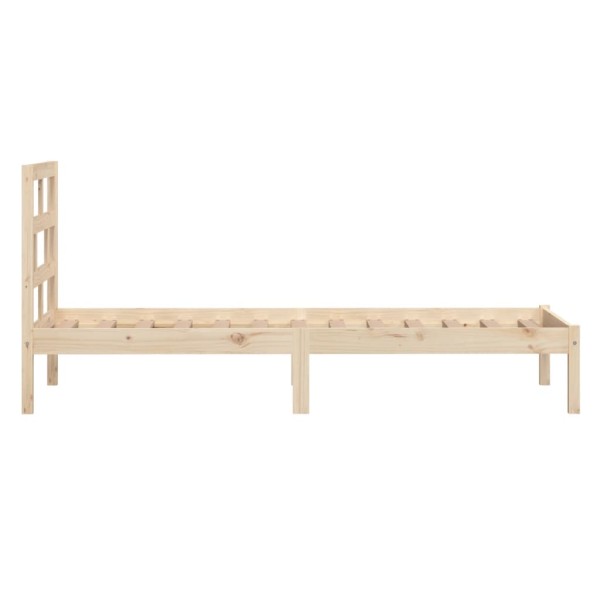 Estructura de cama madera maciza de pino 90x200 cm