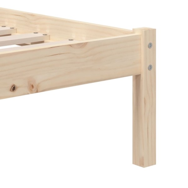 Estructura de cama madera maciza de pino 90x200 cm