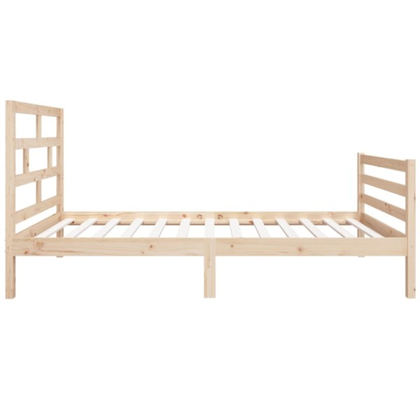 Estructura de cama madera maciza individual 90x190 cm