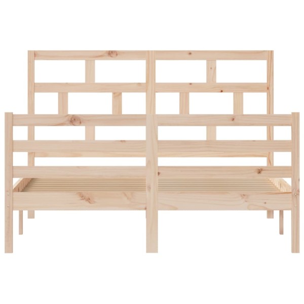 Estructura de cama de madera maciza de pino 140x200 cm