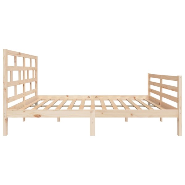 Estructura de cama de madera maciza de pino 140x200 cm