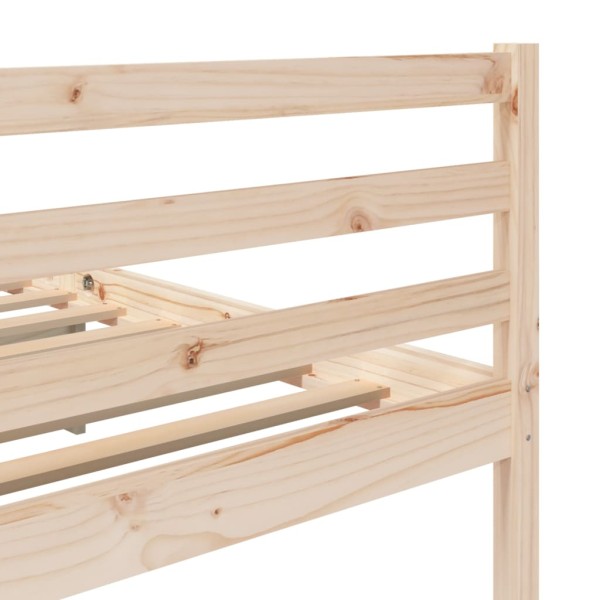 Estructura de cama de madera maciza de pino 140x200 cm