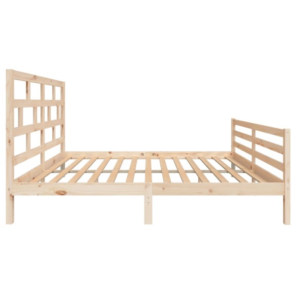 Estructura de cama King Size madera maciza 150x200 cm