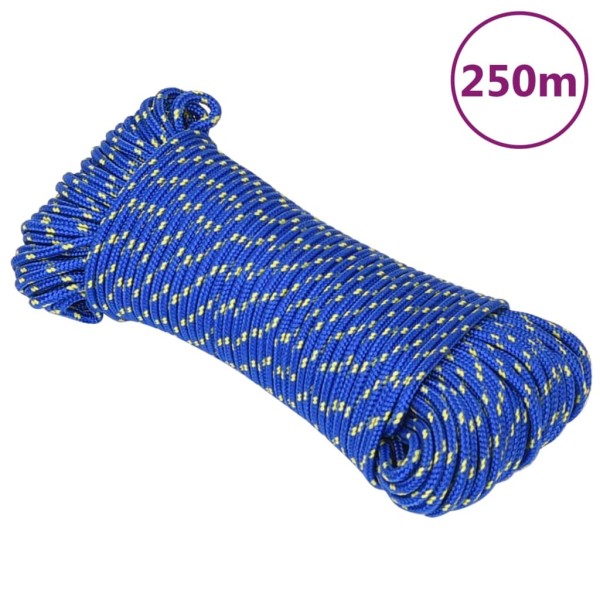 Cuerda de barco polipropileno azul 3 mm 250 m