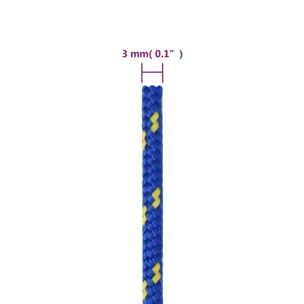 Cuerda de barco polipropileno azul 3 mm 250 m