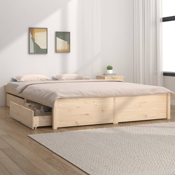 Estructura de cama con cajones 120x190 cm