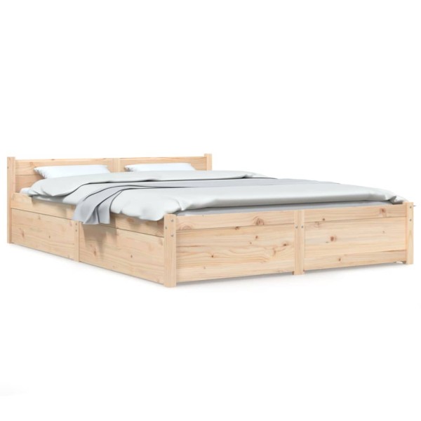 Estructura de cama con cajones 140x190 cm