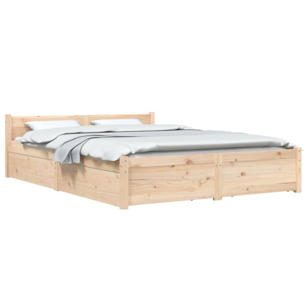 Estructura de cama con cajones 140x190 cm