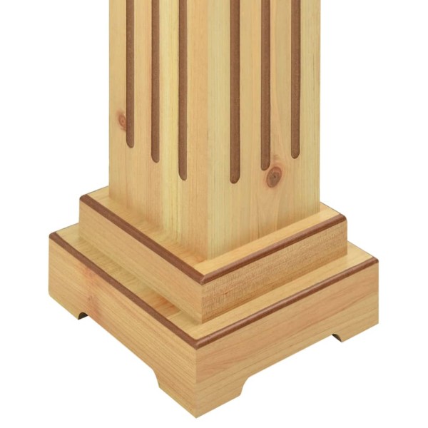 Soporte plantas pilar cuadrado madera clara 17x17x66 cm MDF